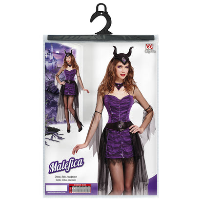 "MALEFIZIA" (Kleid, Gürtel, Kopfschmuck) – Detailansicht