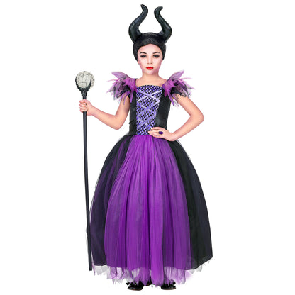 "MALEFIZIA" (Kleid, Kopfschmuck) – Vorderansicht