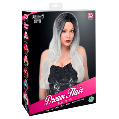"MALIKA DREAM HAIR PERÜCKE" (mit hochwertiger Silikonhaut) in farbiger Box – Detailansicht
