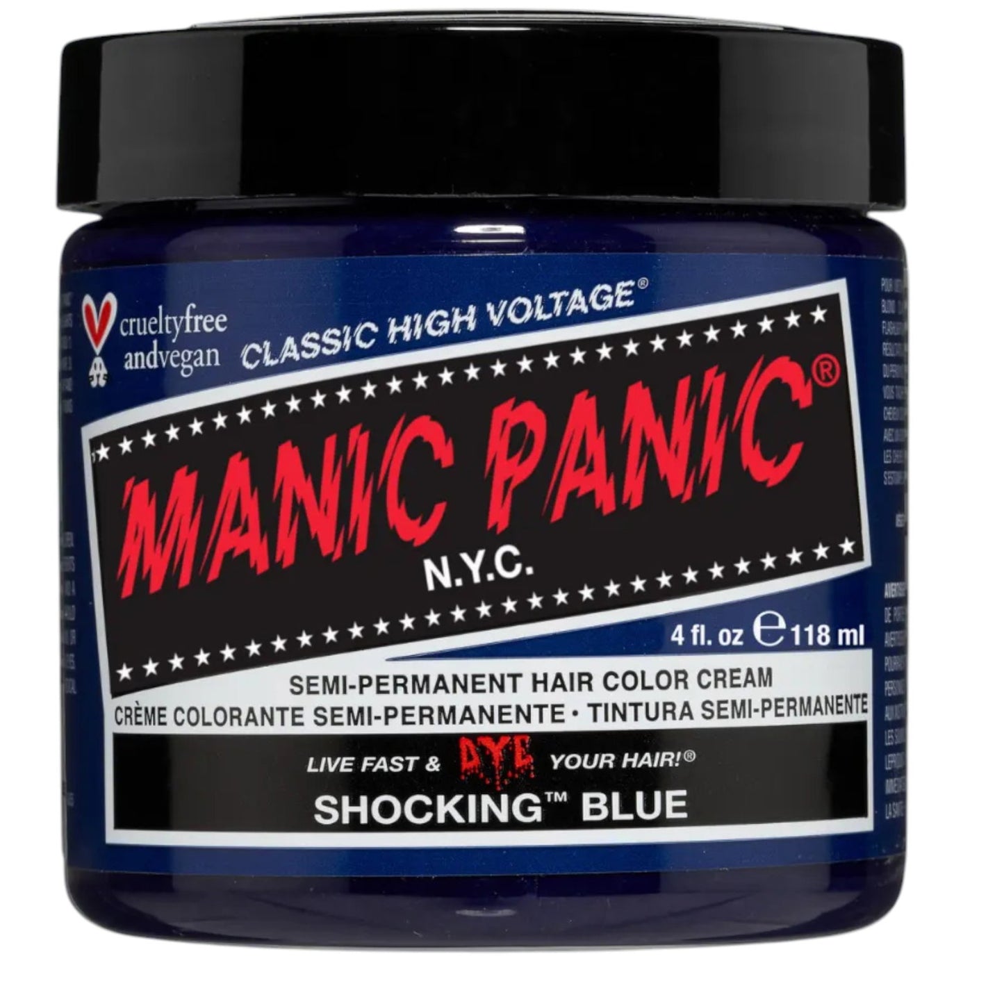 Manic Panic, Classic High Voltage Shocking Blue, Semi-permanente Haarfarbe, 118 ml