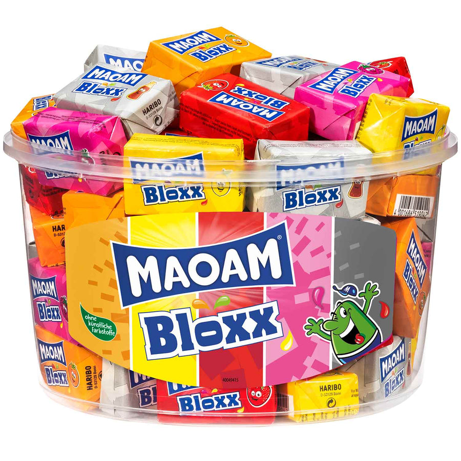 Maoam Bloxx Kaubonbons 50x5 Stück 6-fach sortiert einzeln gewickelt