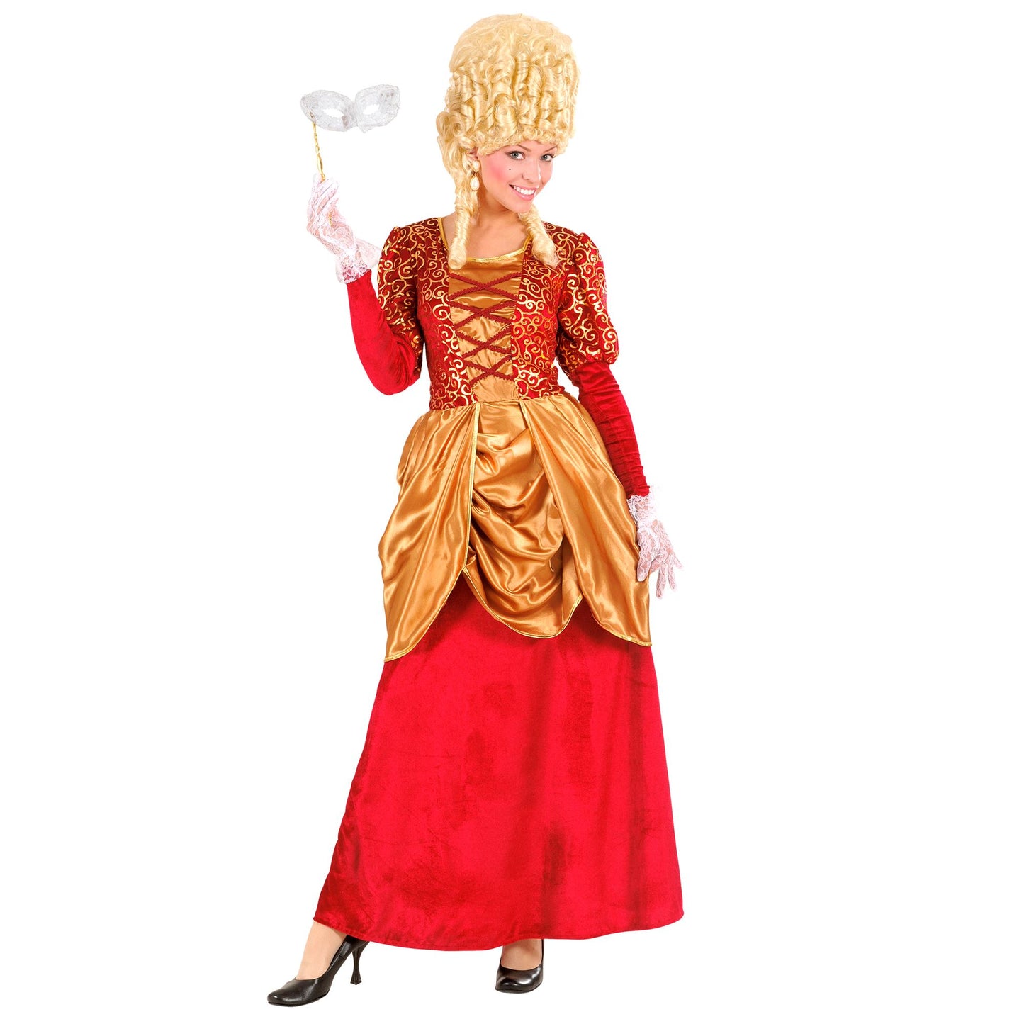 "MARCHESA" aus Samt - bordeauxrot (Kleid) – Detailansicht