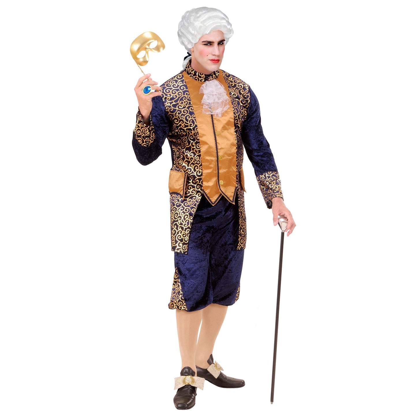 "MARCHESE" aus Samt - blau (Jacke,Hose) – Vorderansicht