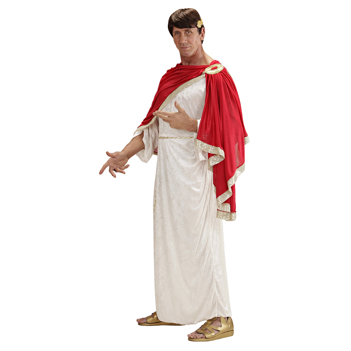 "MARCUS AURELIUS" (Tunika mit Toga, Gürtel, Lorbeerkranz) – Detailansicht