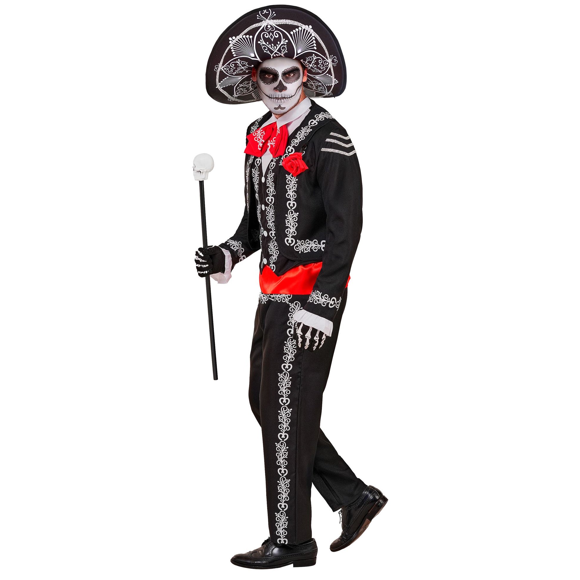 "MARIACHI DIA DE LOS MUERTOS" (Jacke, Hemd mit Weste und Fliege, Hose, Sombrero) – Ansicht 3