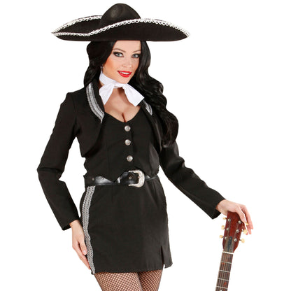 "MARIACHI" (Jacke mit Weste, Rock, Gürtel, Fliege) – Vorderansicht