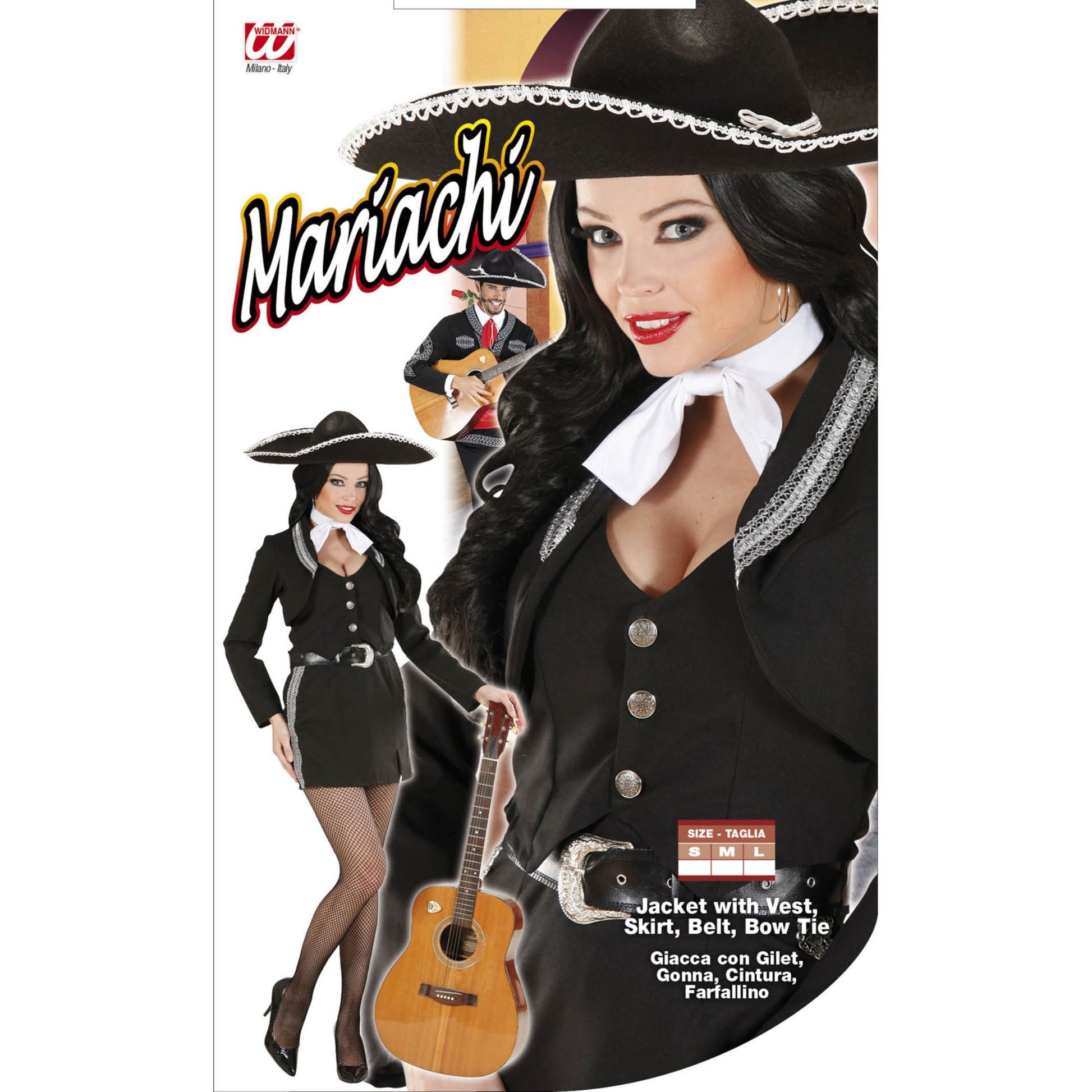 "MARIACHI" (Jacke mit Weste, Rock, Gürtel, Fliege) – Detailansicht