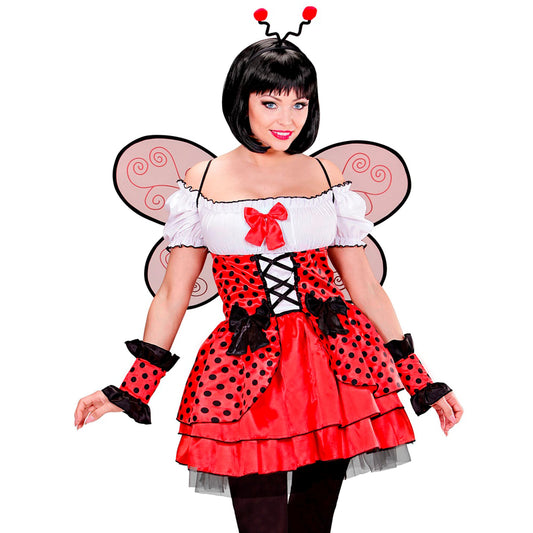 "MARIENKAEFER" (Kleid, Armstulpen, Flügel, Antennen) – Vorderansicht