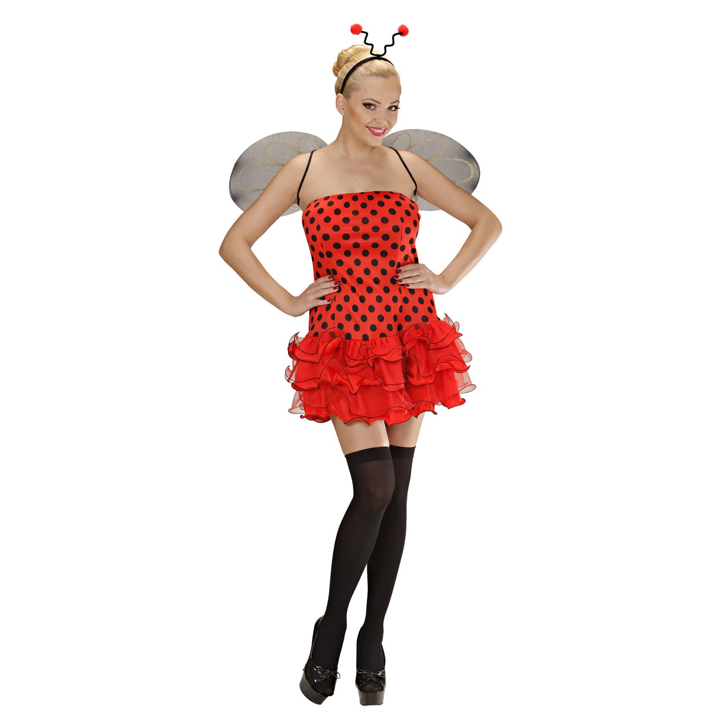 "MARIENKÄFER" (Kleid, Flügel, Antennen) – Vorderansicht