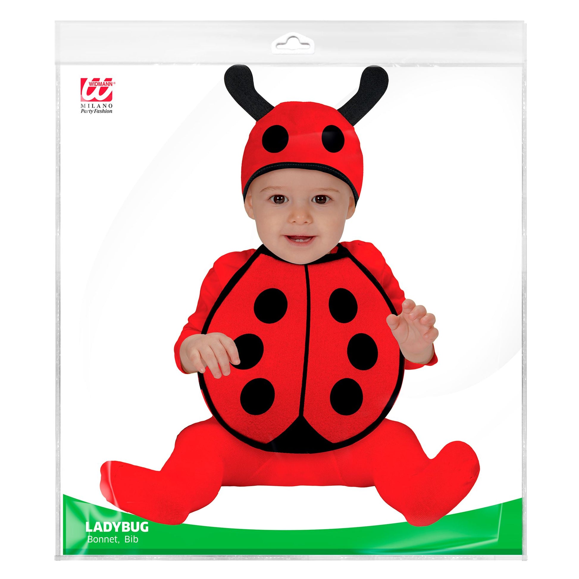 "MARIENKÄFER" (Kopfbedeckung und Lätzchen) – Detailansicht