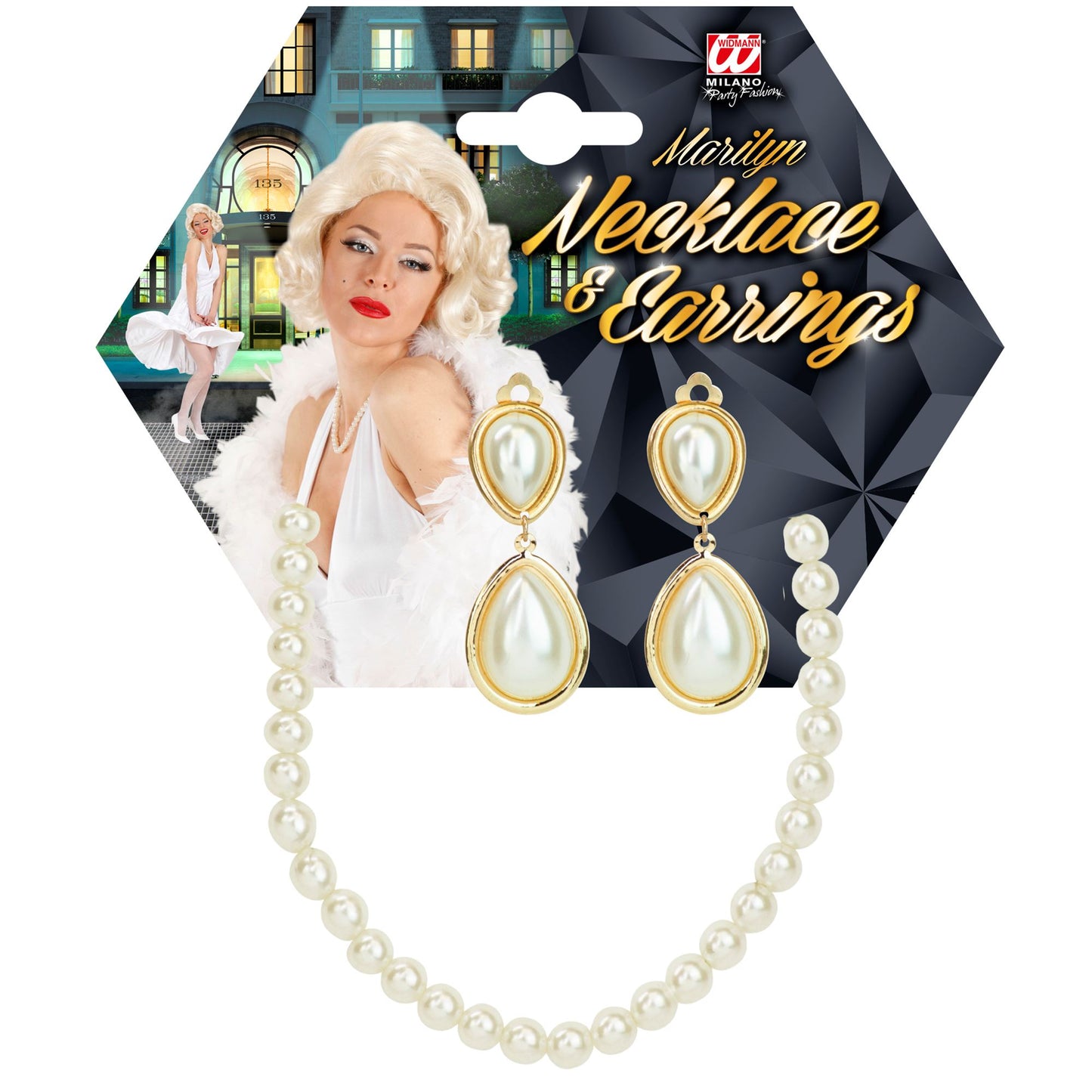 "MARILYN" Set (Perlenhalskette, Ohrringe) – Ansicht 3