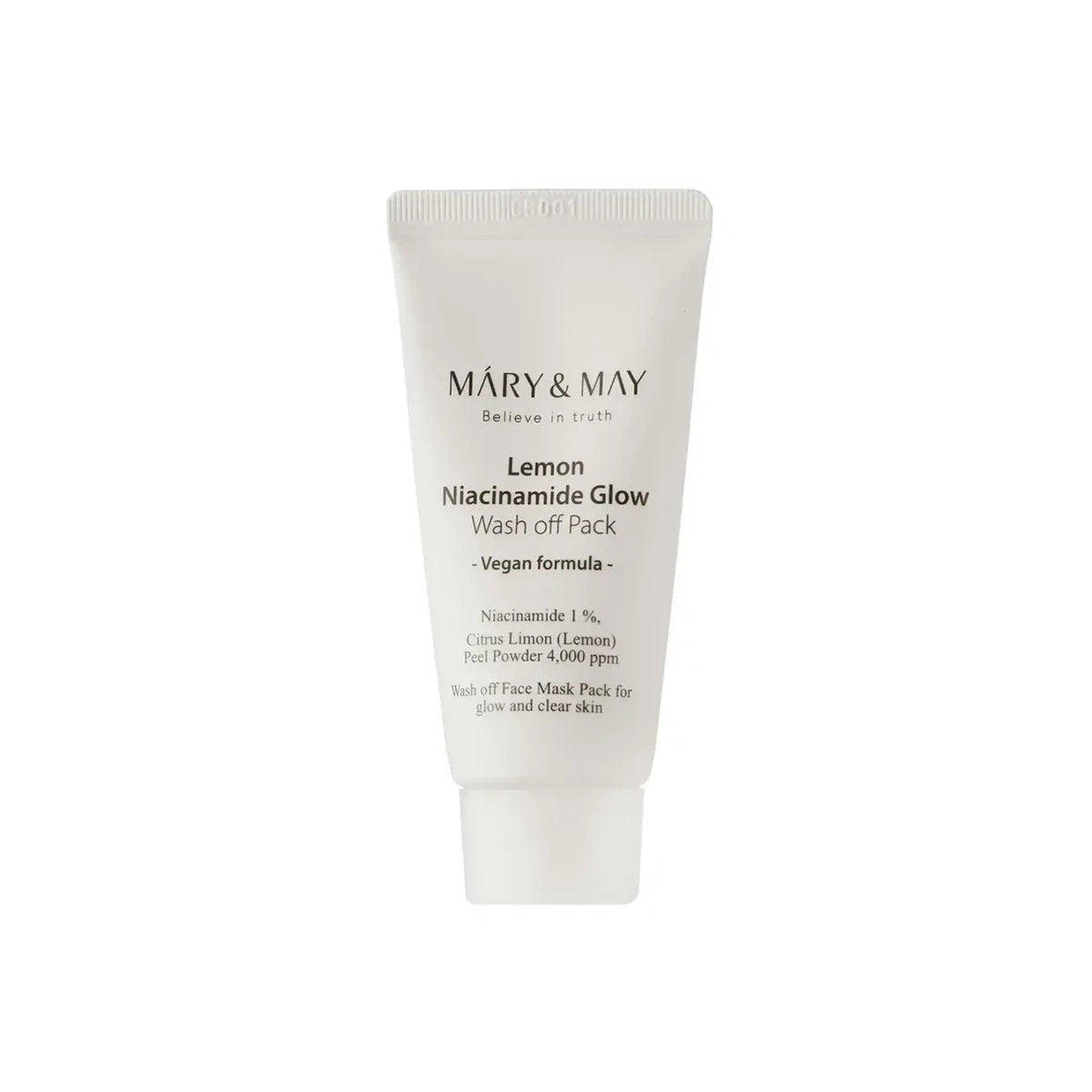 Mary and May, Lemon Niacinamide Glow, Cleansing & Purifying, Clay Mask, 30 g