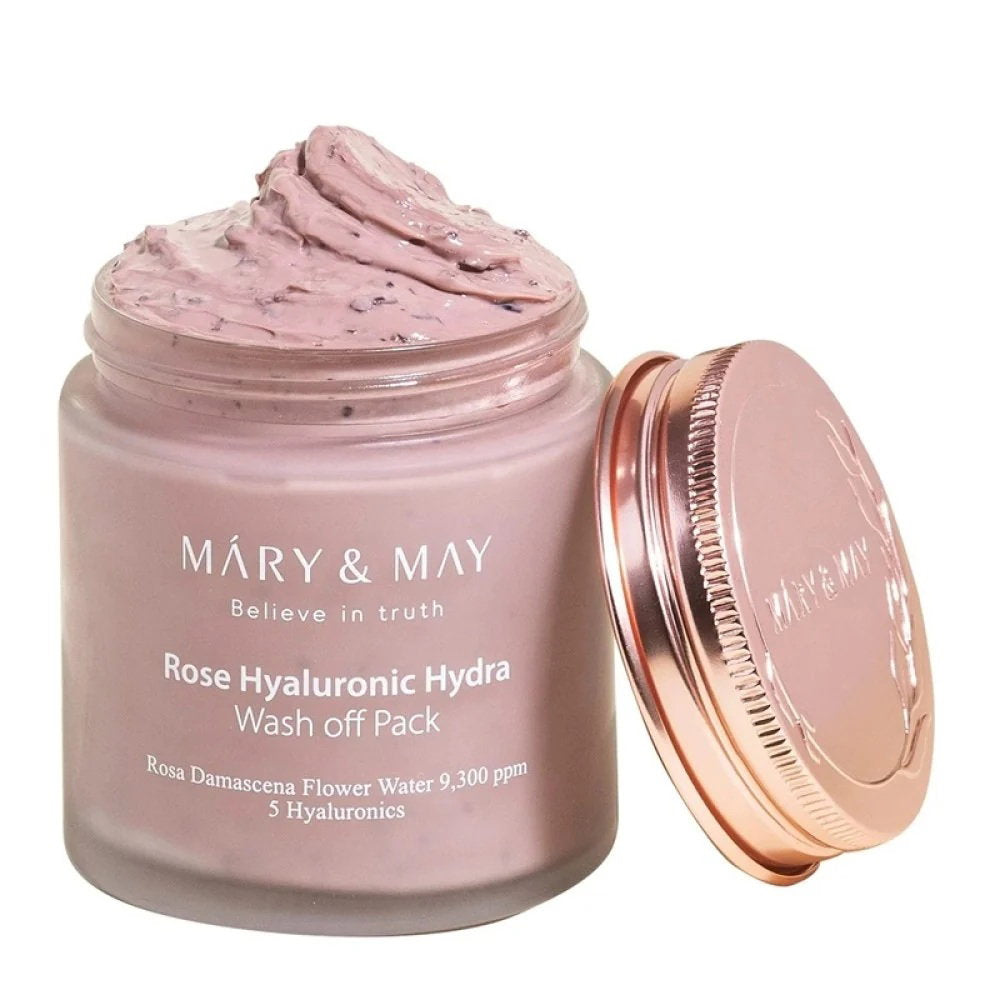 Mary and May, Rose Hyaluronic Hydra, Intensive Hydratation, Tonerde-Maske, 125 g