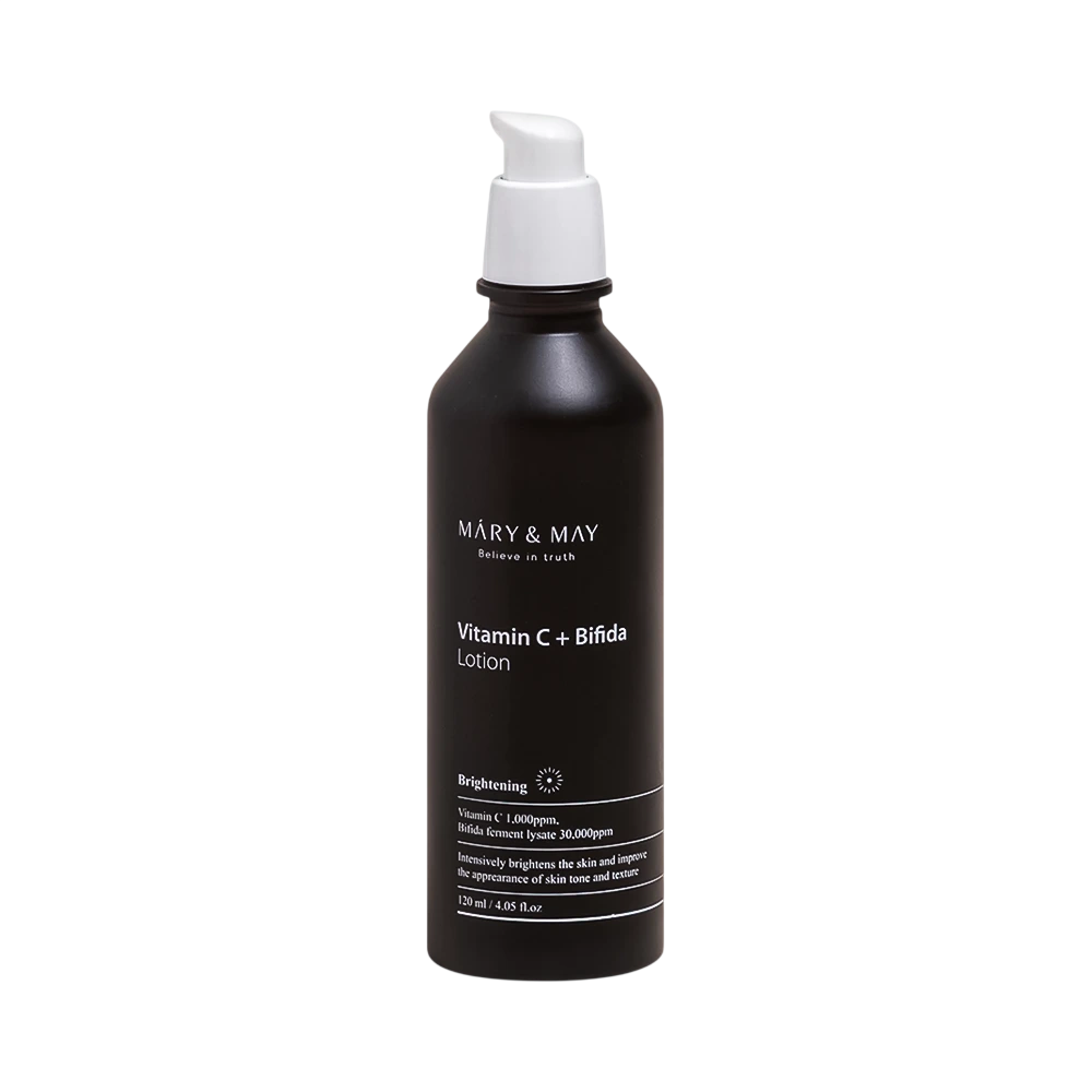 Mary and May, Vitamin C + Bifida, Brightening & Hydrating, Daily, Lotion, For Face, 120 ml