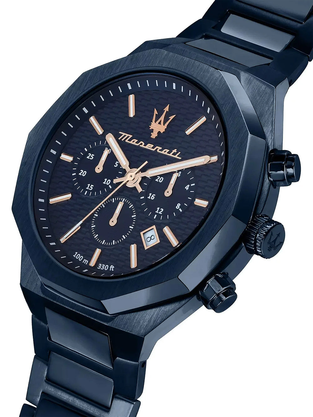 MASERATI STILE R8873642008 Chronograph Armbanduhr 45 mm Blau ansicht-2