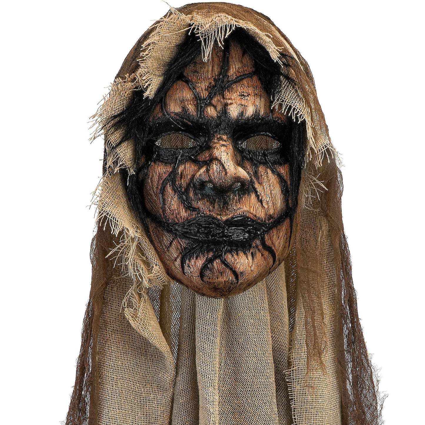 "MASKE DÄMON MIT UMHANG" – Vorderansicht
