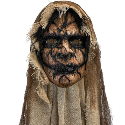 "MASKE DÄMON MIT UMHANG" – Vorderansicht