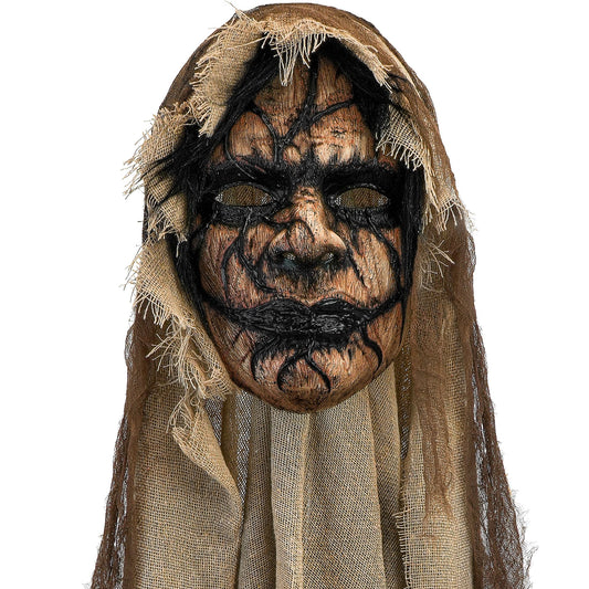 "MASKE DÄMON MIT UMHANG" – Vorderansicht
