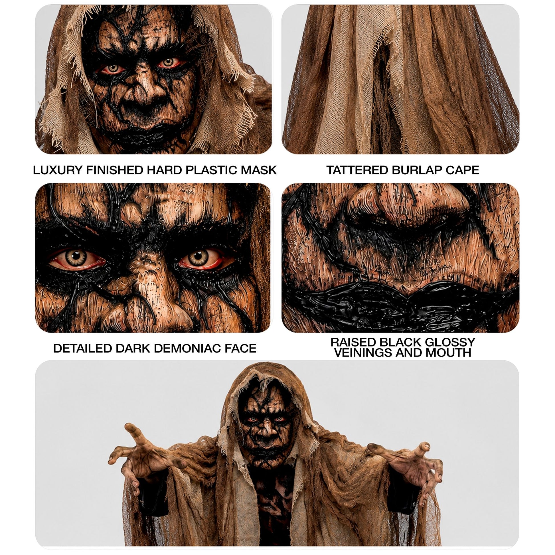 "MASKE DÄMON MIT UMHANG" – Ansicht 5