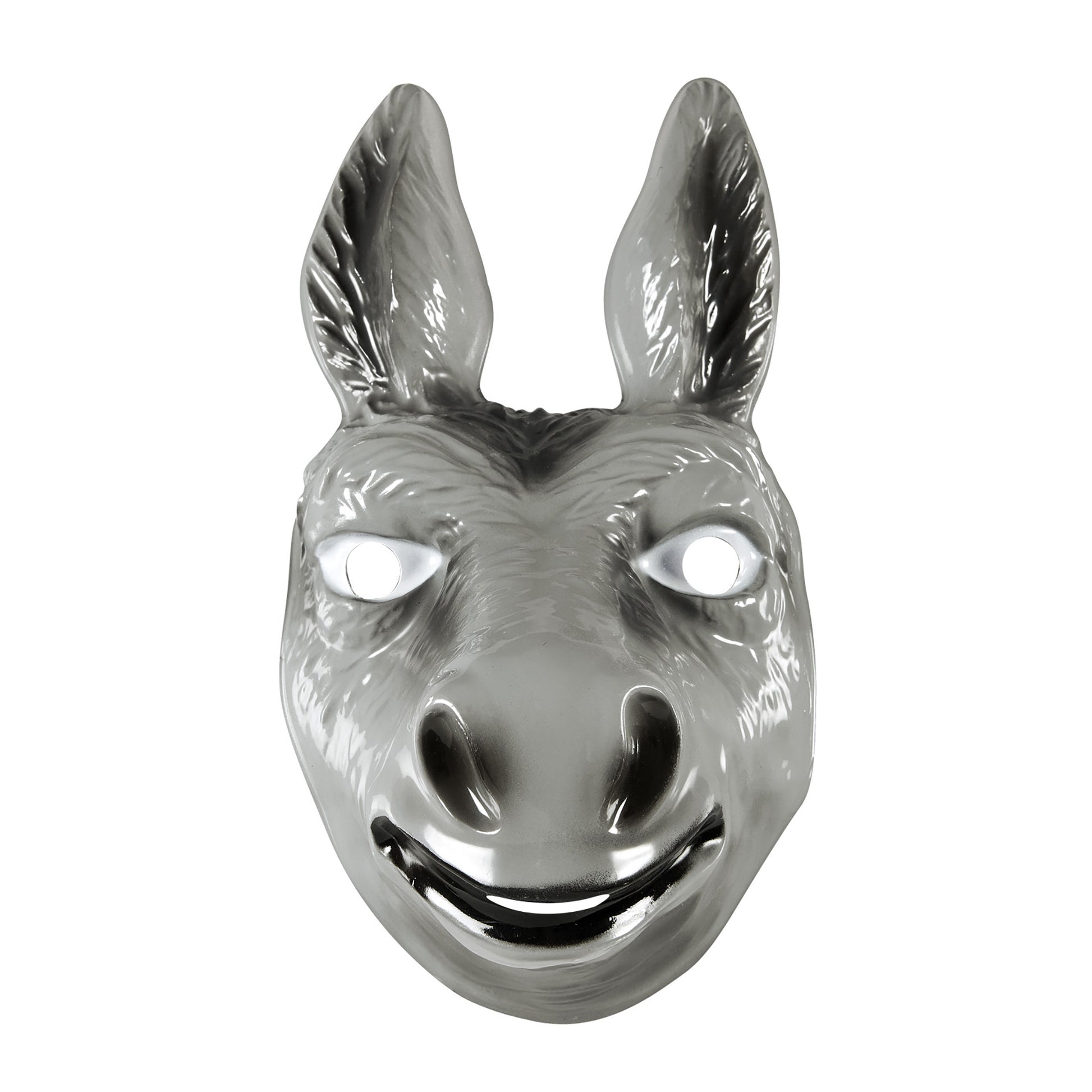 "MASKE ESEL" aus Plastik – Vorderansicht