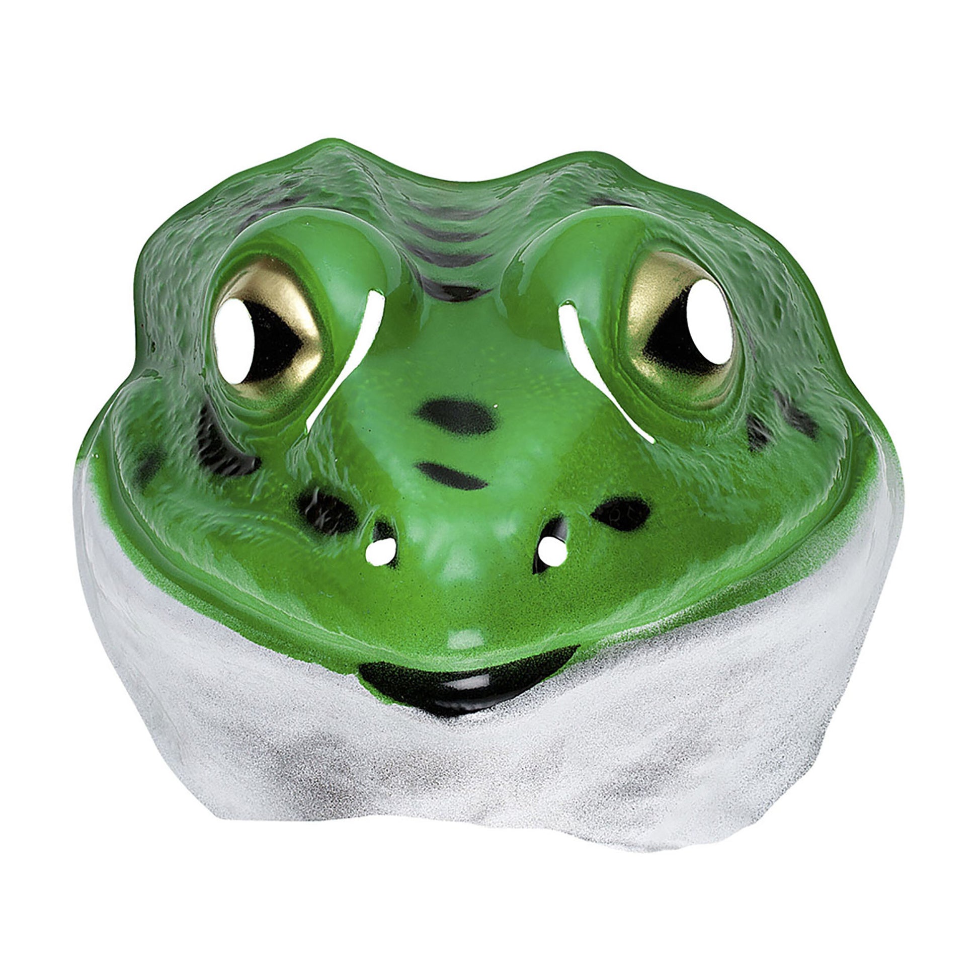 "MASKE FROSCH" aus Plastik – Vorderansicht