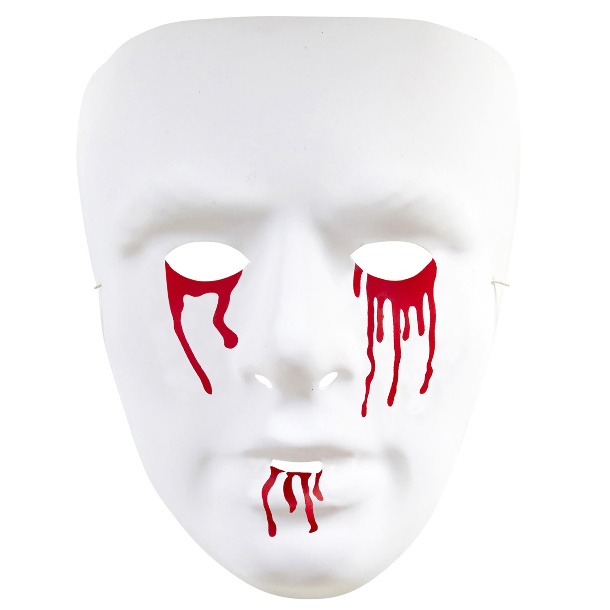"MASKE MIT BLUTENDEN AUGEN UND MUND AUS PVC" – Vorderansicht