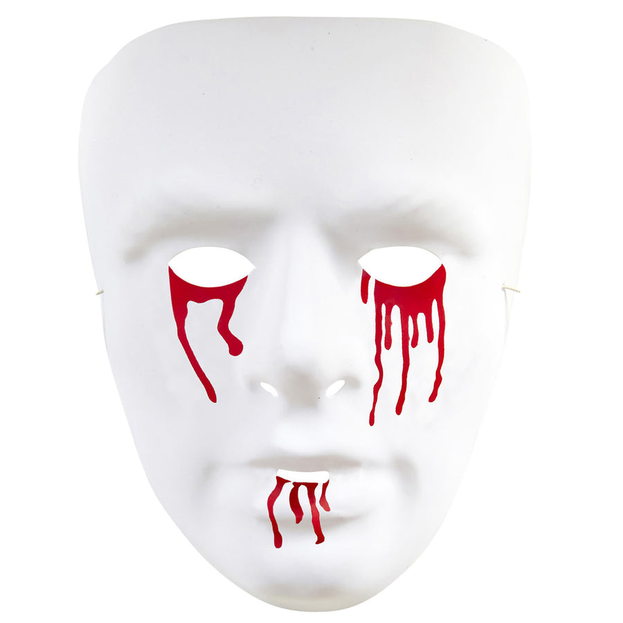 "MASKE MIT BLUTENDEN AUGEN UND MUND AUS PVC" – Vorderansicht