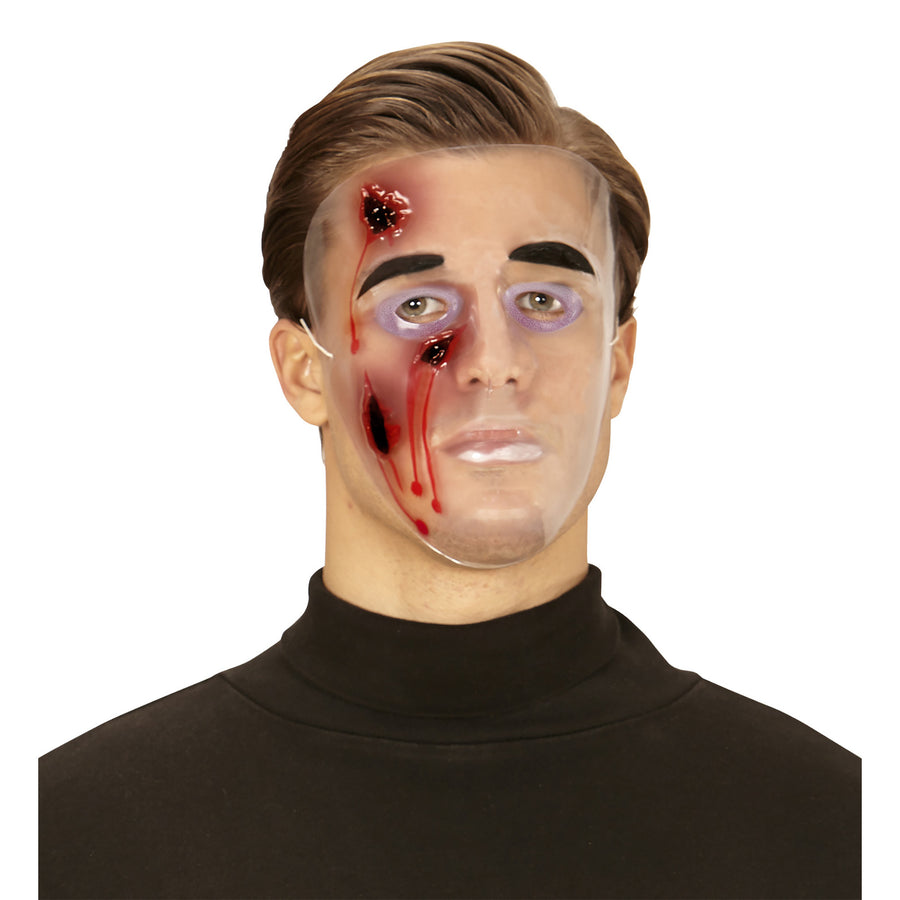 "MASKE MIT BLUTIGEN WUNDEN AUS PVC" – Detailansicht