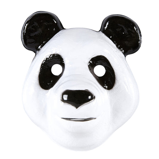 "MASKE PANDA" aus Plastik – Vorderansicht