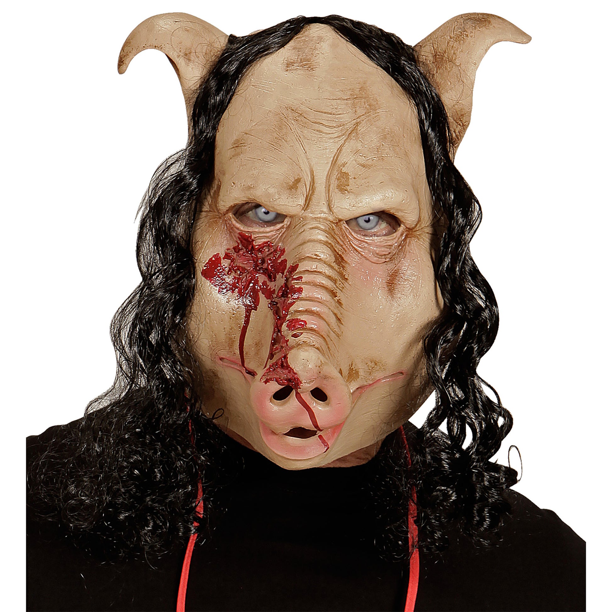 "MASKE SCHWEIN AUS DER SCHLACHTEREI" – Vorderansicht