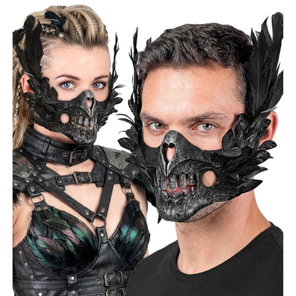 "MASKE SKELETTMUND MIT FEDERN" – Ansicht 3