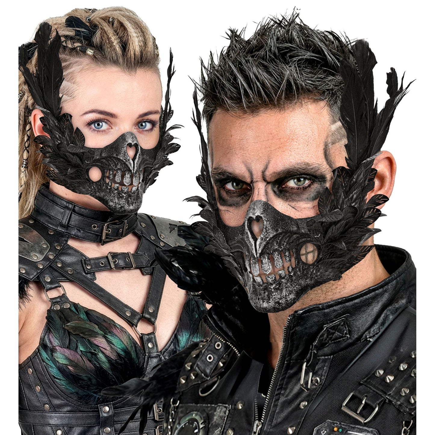 "MASKE SKELETTMUND MIT FEDERN" – Ansicht 4