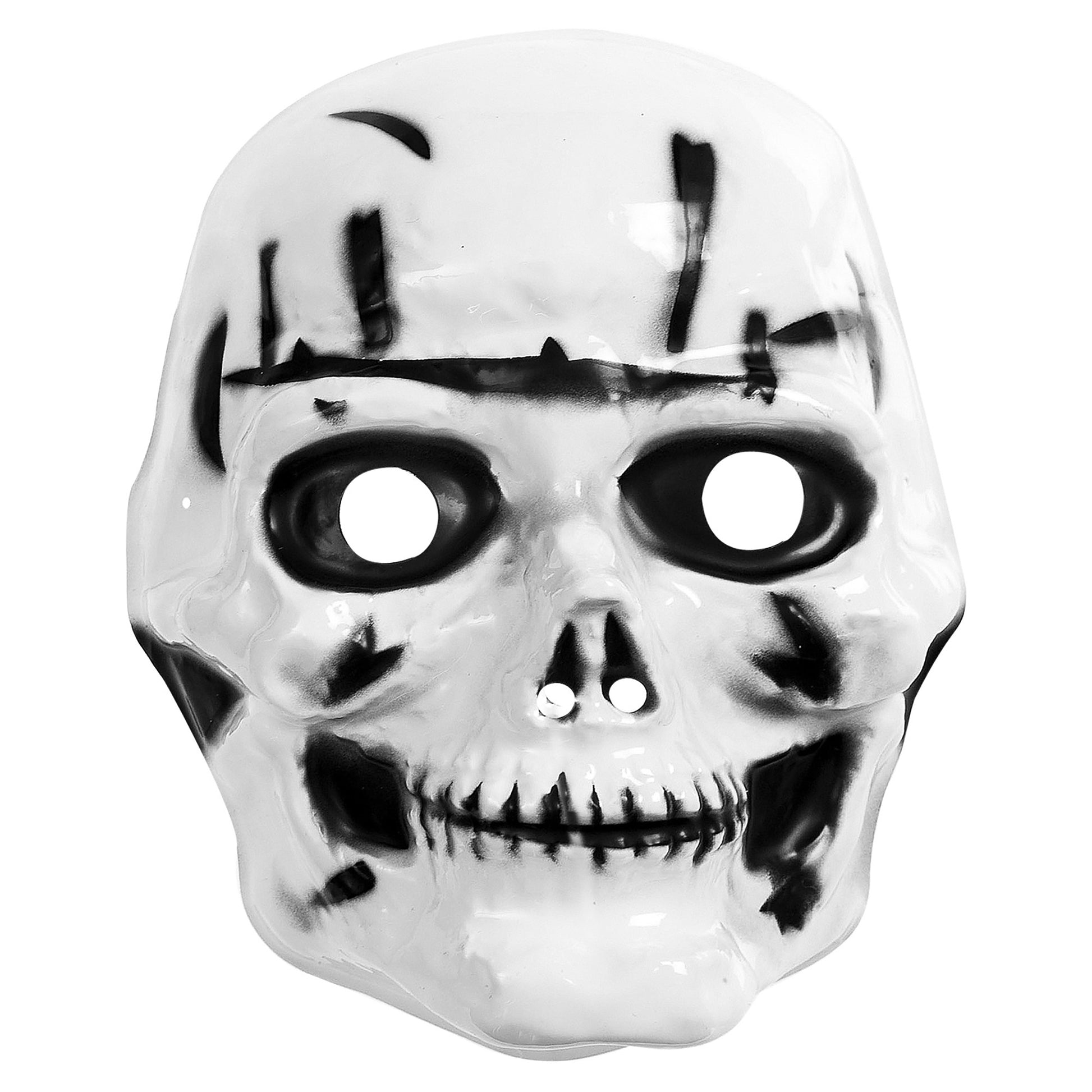 "MASKE TOTENKOPF" aus Plastik – Vorderansicht