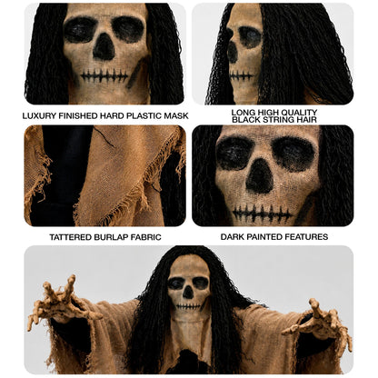 "MASKE TOTENKOPF MIT UMHANG UND HAAREN" – Ansicht 4
