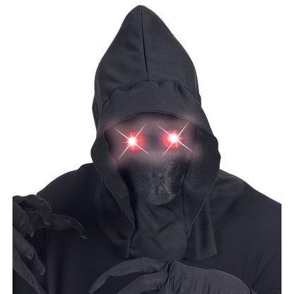 "MASKE UNSICHTBARES GESICHT MIT KAPUZE UND ROTEN LEUCHTENDEN AUGEN - FADE-IN-FADE OUT EFFEKT" – Ansicht 3