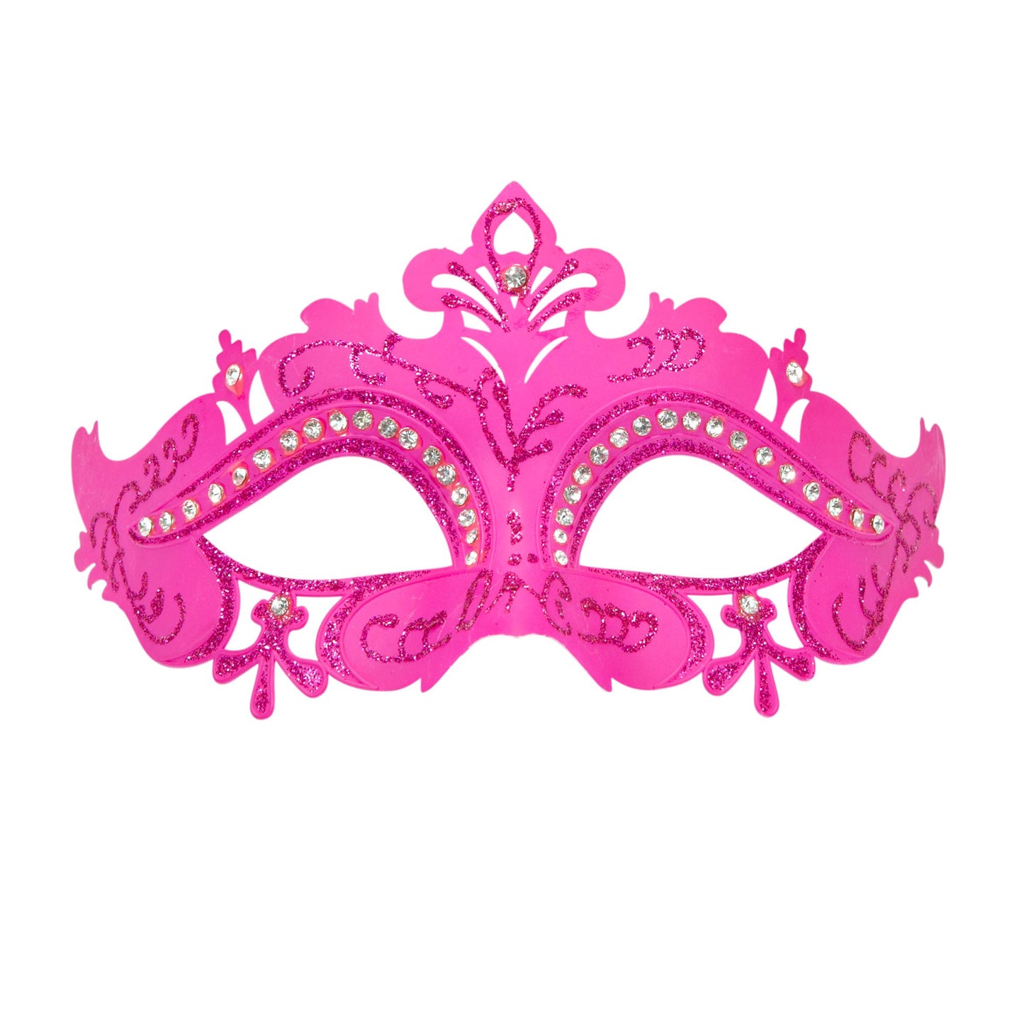 "MASKE VENEDIG PINK UND STRASS" – Vorderansicht