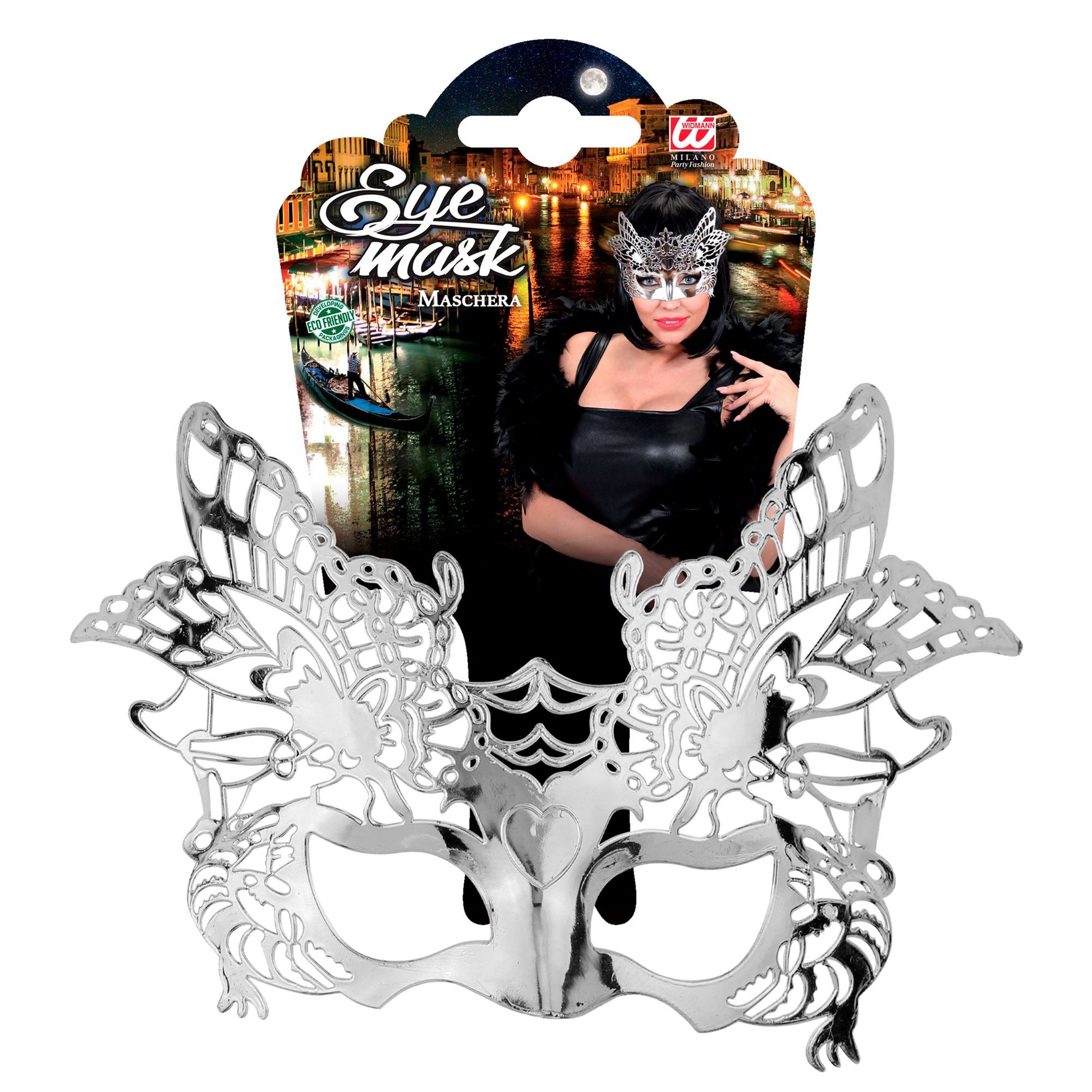 "MASKE VENEDIG SILBER" – Detailansicht