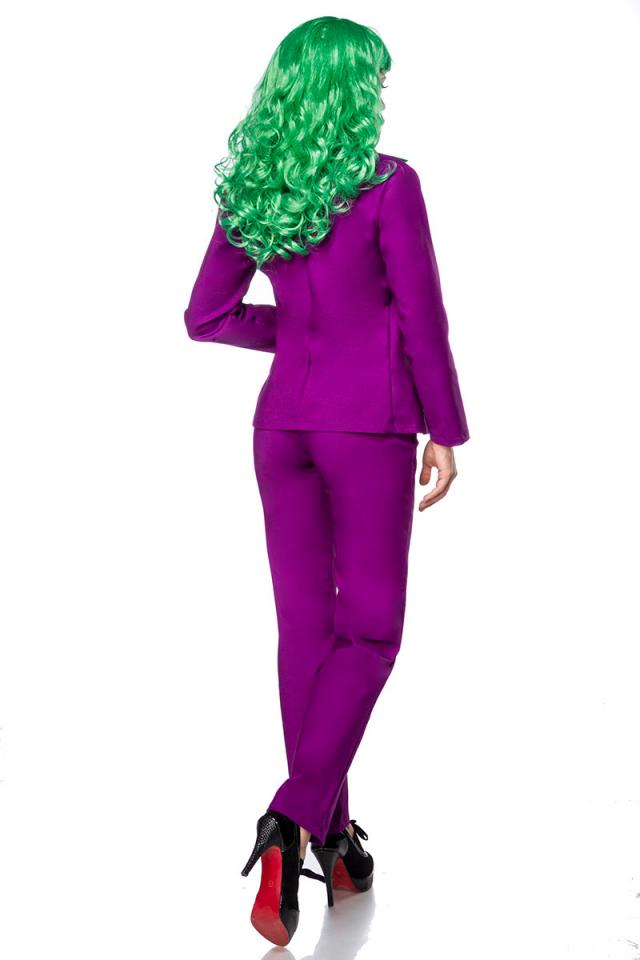 Lady Joker Damenkostüm Set – Maskparadise Lila Blazer & Hose - Fasnacht24.ch