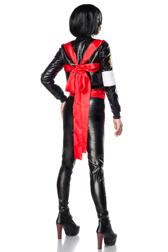 Suicide Squad Samurai Kostüm Damen – Maskparadise Schwarz Lederoptik - Fasnacht24.ch