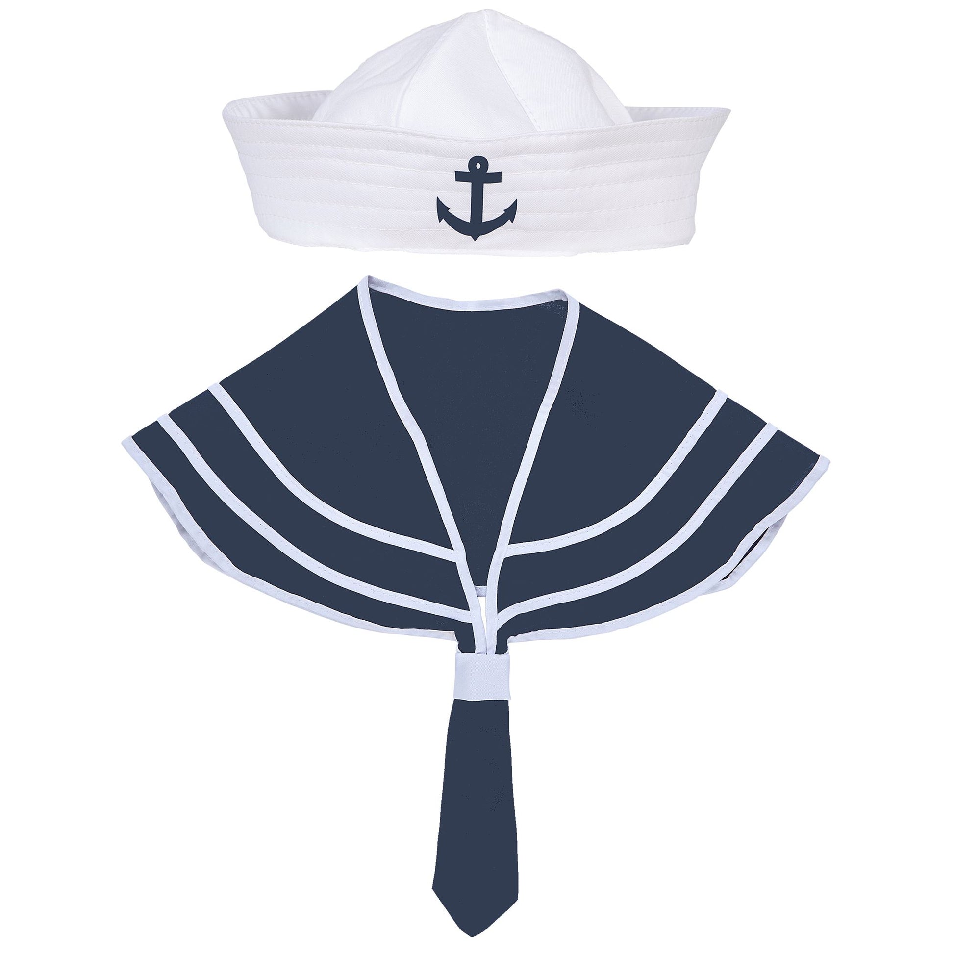 "MATROSE" Dress- Up- Set (Kragen, Hut) – Vorderansicht