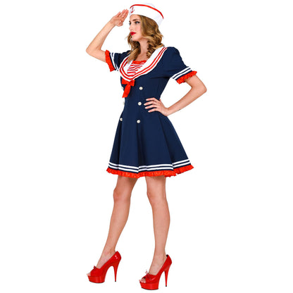 "MATROSIN" (Kleid, Netzunterrock, Mütze) – Ansicht 3