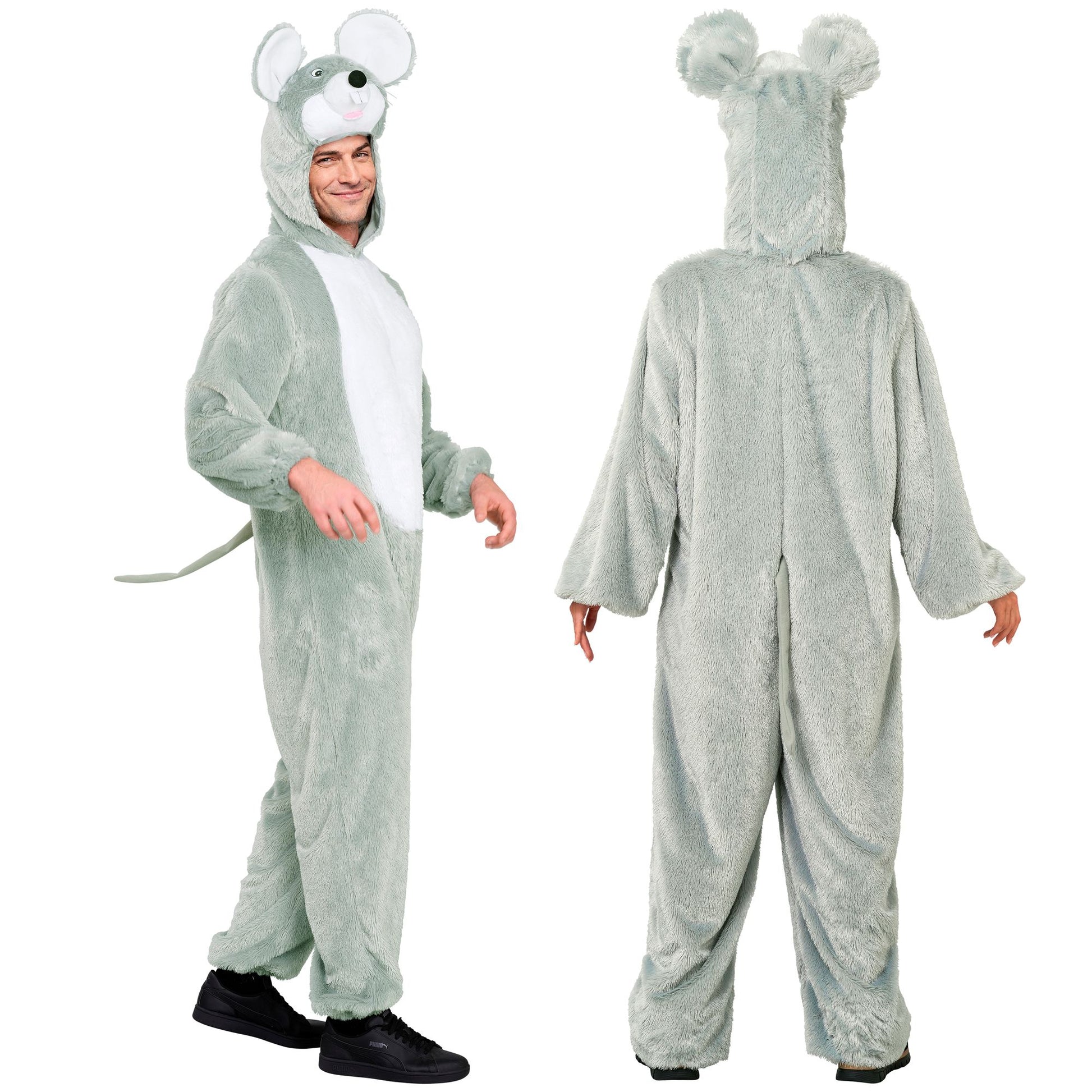 "MAUS EXTRA WEICHES PLÜSCHKOSTÜM" (Overall mit Kapuze) – Ansicht 4