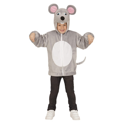 "MAUS SOFT PLÜSCHKOSTÜM" (Jacke mit Kapuze) – Vorderansicht
