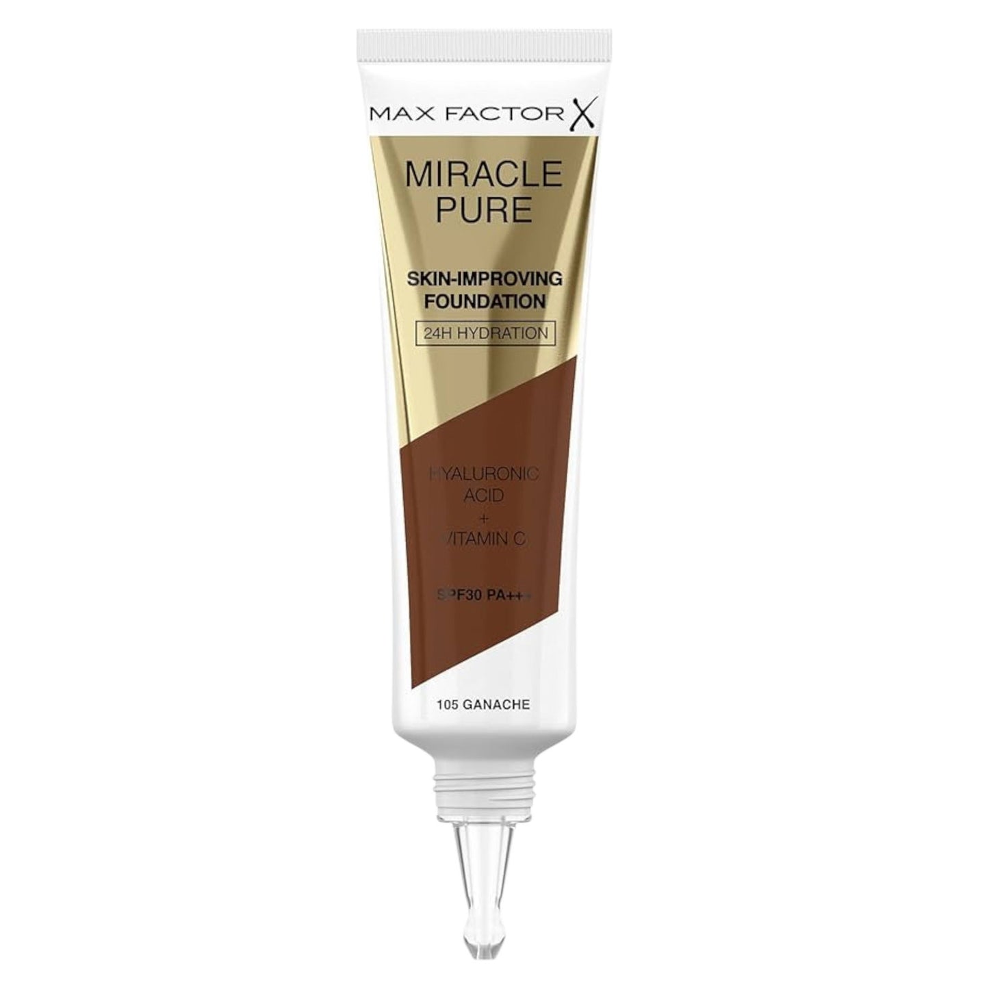 Max Factor, Miracle Pure, Vitamin C, Mittel, Cremige Foundation, 105, Ganache, Ja, 30 ml