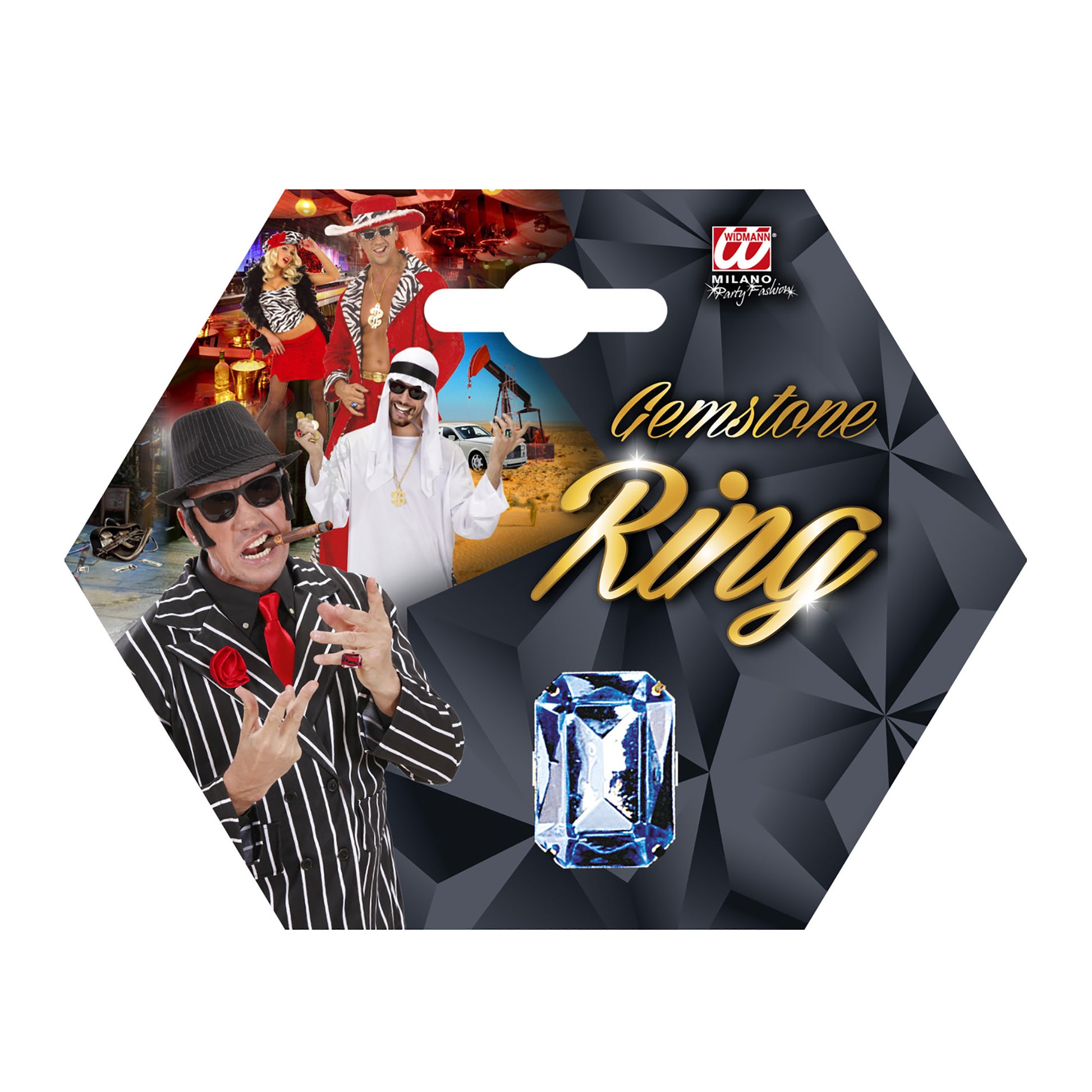 "MAXI RING MIT EDELSTEIN" sort. in4 Farben – Ansicht 3