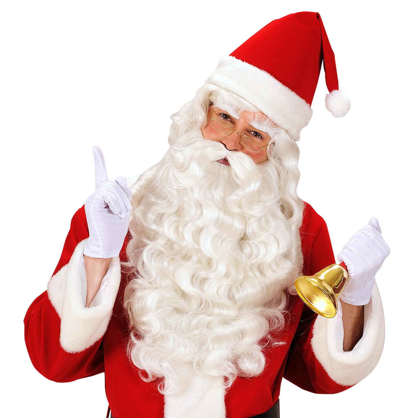 "MAXI WEIHNACHTSMANN GLOCKE" aus Messing 20 cm – Detailansicht