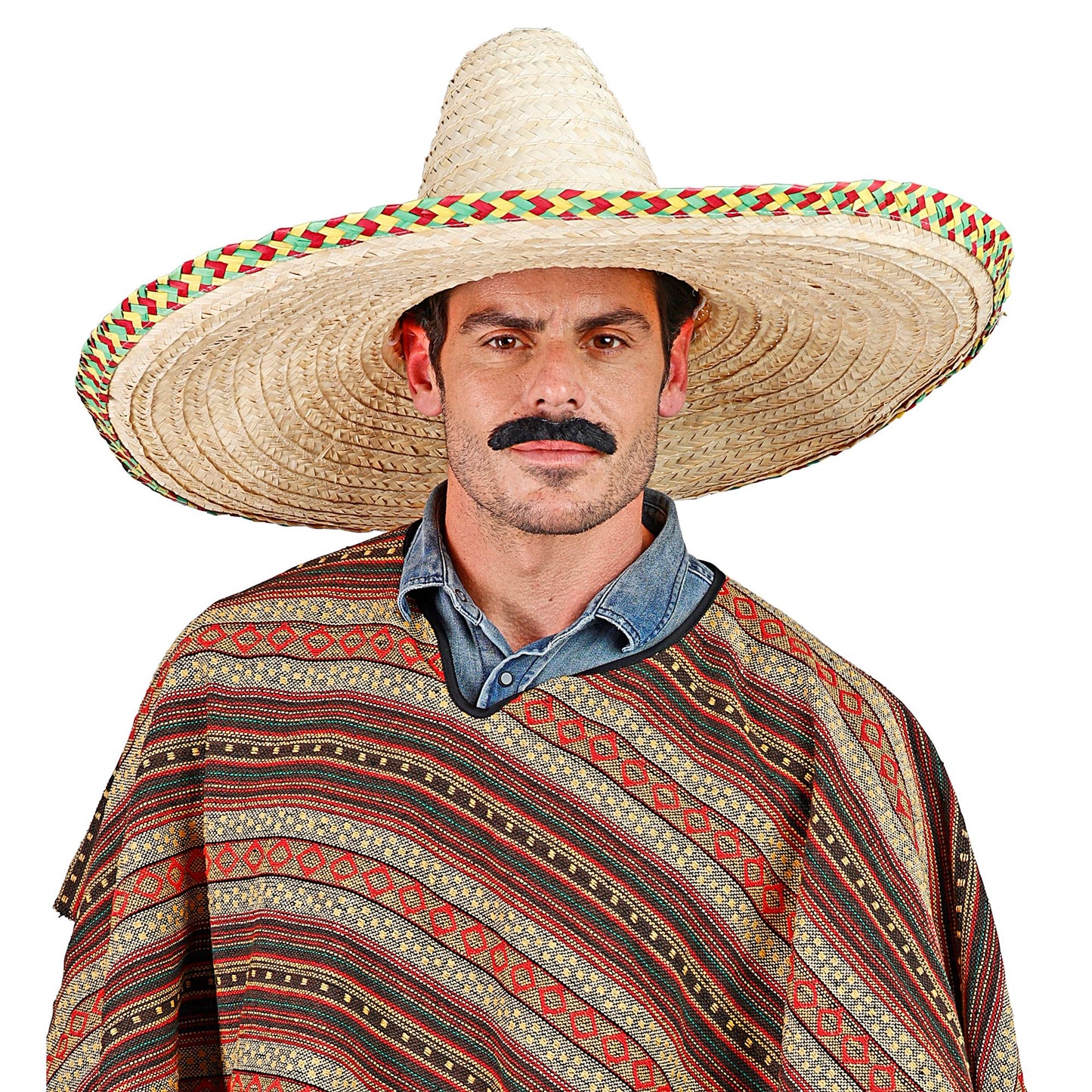 "MAXISOMBRERO MIT DEKORATIONEN" 65cm – Vorderansicht