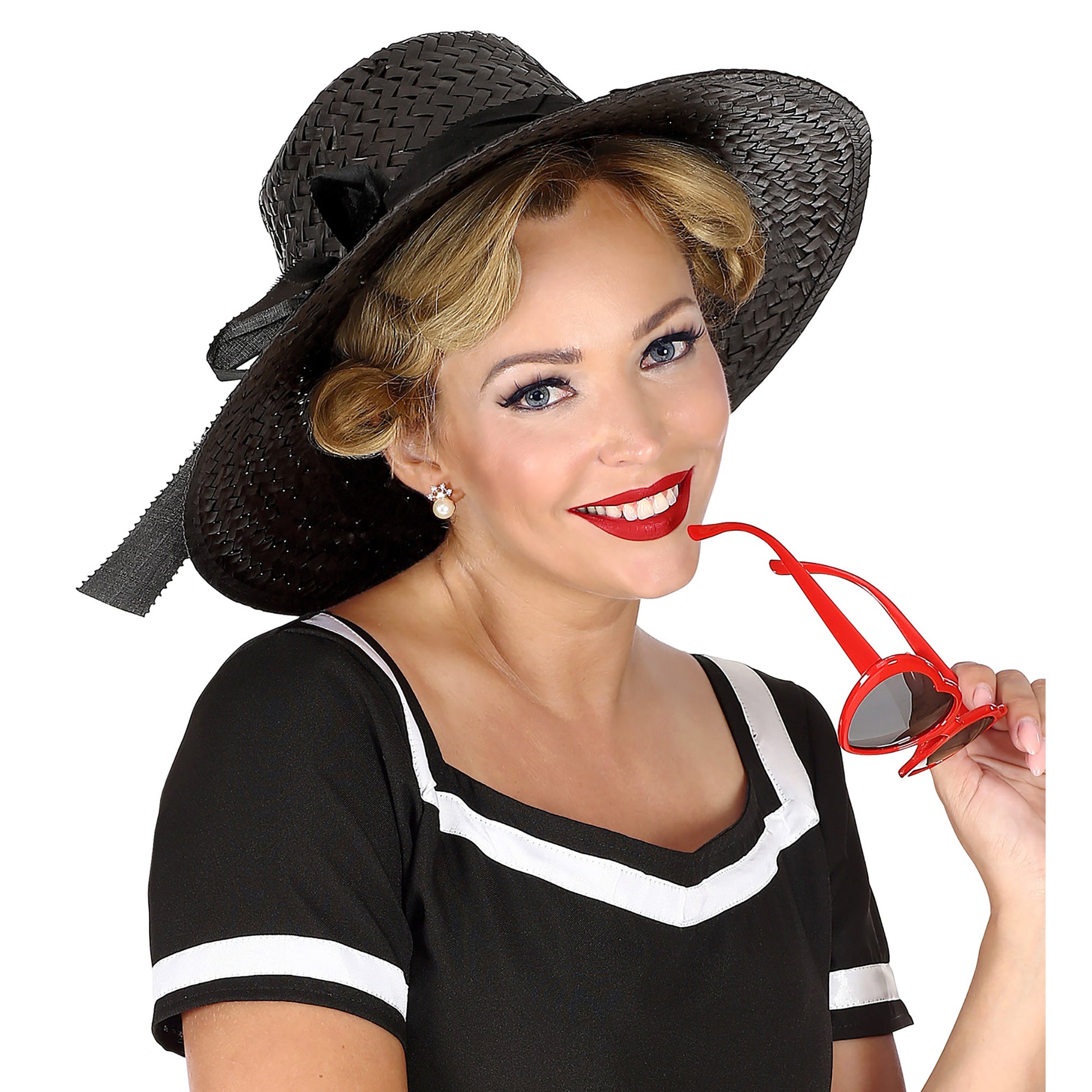 "MAYFAIR LADY STROHHUT MIT SCHLEIFE" 4 Farben sort – Ansicht 3