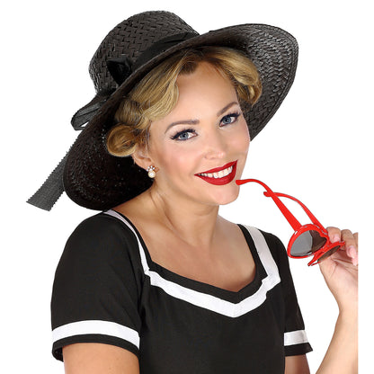"MAYFAIR LADY STROHHUT MIT SCHLEIFE" 4 Farben sort – Ansicht 3