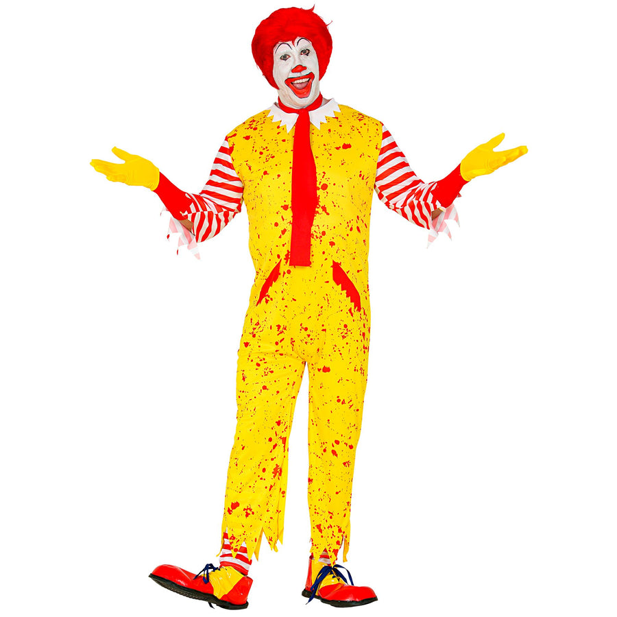 "McKILLER CLOWN" (Overall, Strümpfe ohne Füße, Schal) – Detailansicht